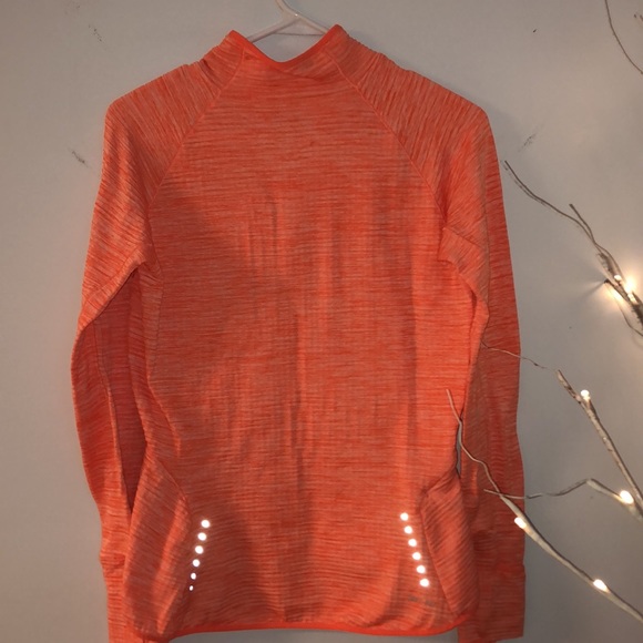Nike Element Sphere Half Zip Long Sleeve Running Shirt Orange heathered - 2 - Picture 4 of 13
